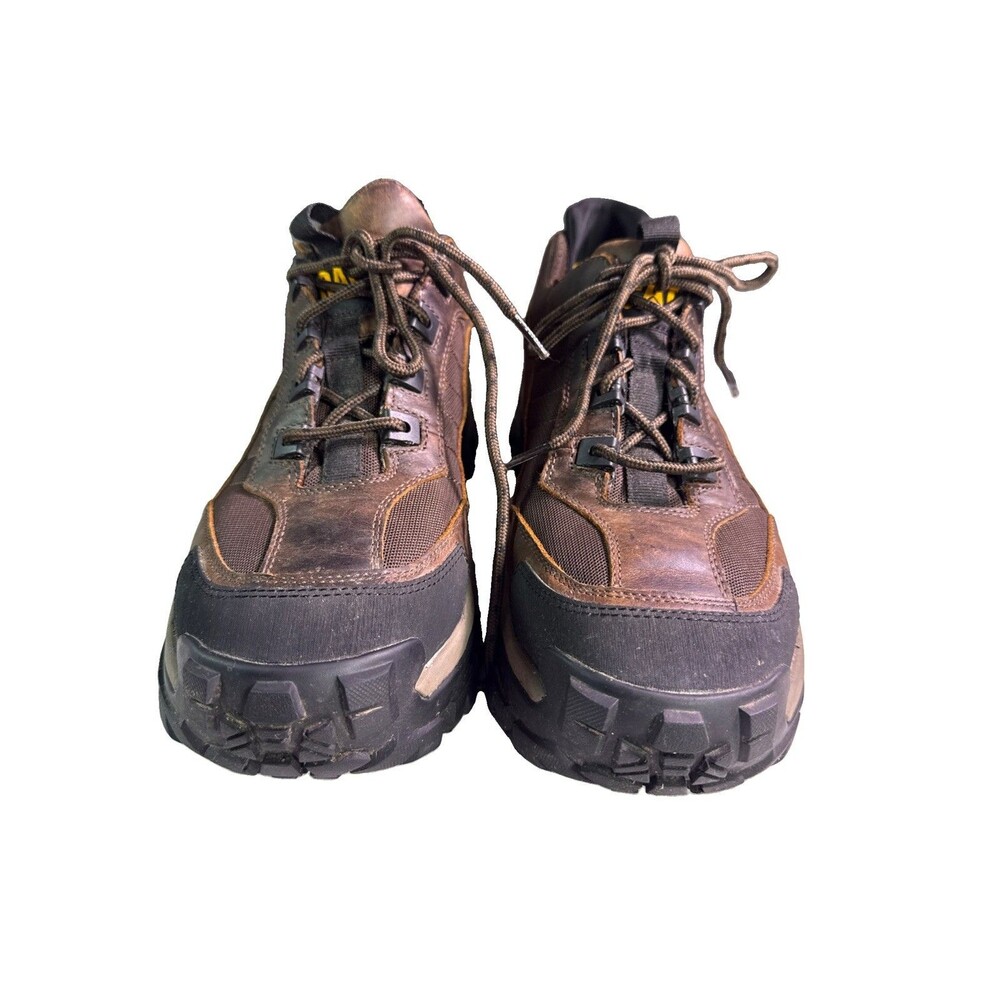 Caterpillar Mens INVADER ST Steel Toe Work Industrial Safety Shoes Dark Brown 12